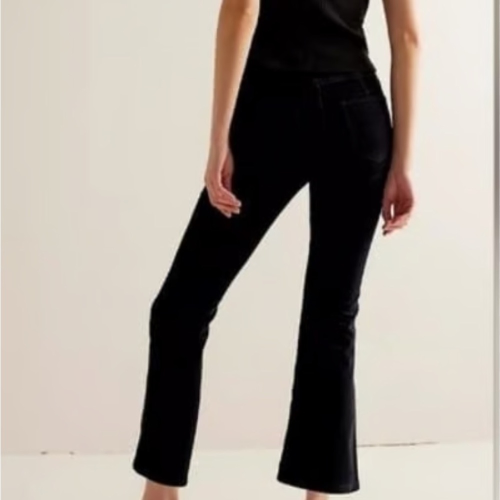 Free People Midnight Black-In My Feelings Cropped Flare Pants